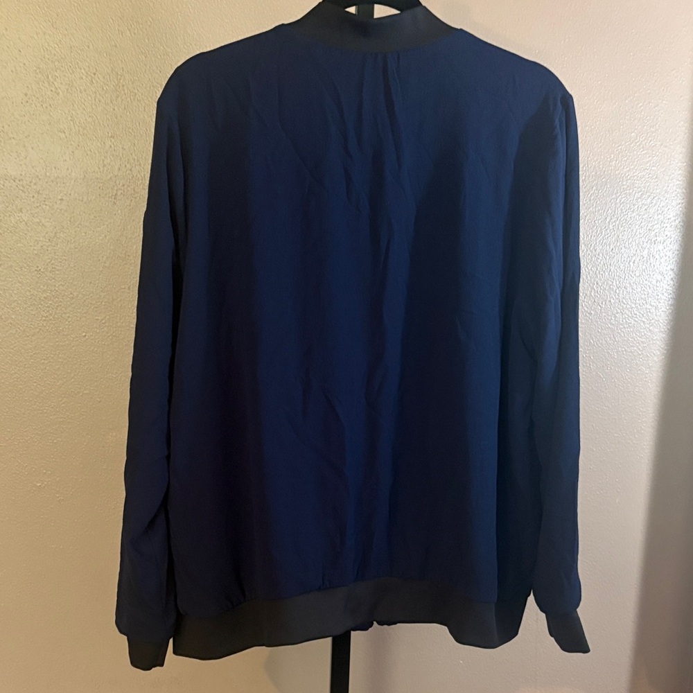 Monteau Blue Bomber Jacket with Patches - Picture 5 of 5